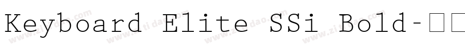 Keyboard Elite SSi Bold字体转换